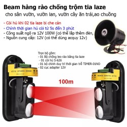 Hướng dẫn lắp ráp, cài đặt, căn chỉnh đầu photo bean hàng rào điện tử laze ABT-60, ABT-100, ABT-150, ABT-200 loại 2 tia Hướng dẫn lắp ráp, cài đặt, căn chỉnh đầu photo bean hàng rào điện tử laze ABT-60, ABT-100, ABT-150, ABT-200 loại 2 tia
