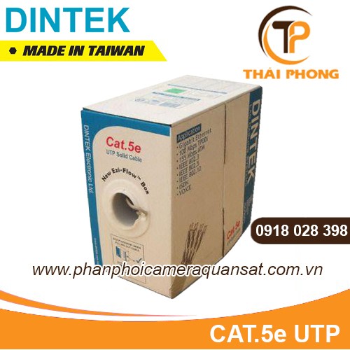 Bán Dây cáp mạng Dintek CAT.5e S-FTP, 4 pair, 24AWG cuộn 305m giá tốt nhất tại tp hcm Bán Dây cáp mạng Dintek CAT.5e S-FTP, 4 pair, 24AWG cuộn 305m giá tốt nhất tại tp hcm