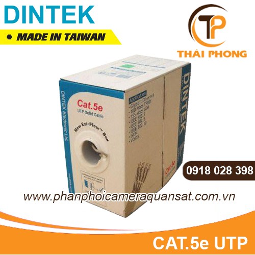 Bán Cáp mạng Dintek CAT.5E UTP, 4 pair, 24AWG, 305m/box giá tốt nhất tại tp hcm Bán Cáp mạng Dintek CAT.5E UTP, 4 pair, 24AWG, 305m/box giá tốt nhất tại tp hcm