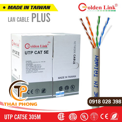 Bán Dây cáp mạng Cat5e UTP Golden Link plus Platinum (Màu trắng Xám) giá tốt nhất tại tp hcm Bán Dây cáp mạng Cat5e UTP Golden Link plus Platinum (Màu trắng Xám) giá tốt nhất tại tp hcm