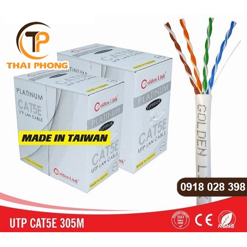 Bán Dây cáp mạng Cat5e Golden Link UTP Cat 5e Platinum (màu trắng) giá tốt nhất tại tp hcm Bán Dây cáp mạng Cat5e Golden Link UTP Cat 5e Platinum (màu trắng) giá tốt nhất tại tp hcm