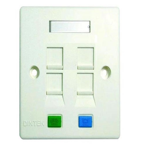 Bán Face plates - Mặt nạ 04 port, US type, 70 x 114mm - Mặt phẳng giá tốt nhất tại tp hcm Bán Face plates - Mặt nạ 04 port, US type, 70 x 114mm - Mặt phẳng giá tốt nhất tại tp hcm