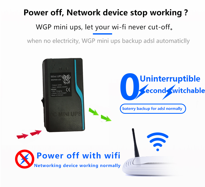 bộ lưu điện cho camera wifi, modem, đầu ghi