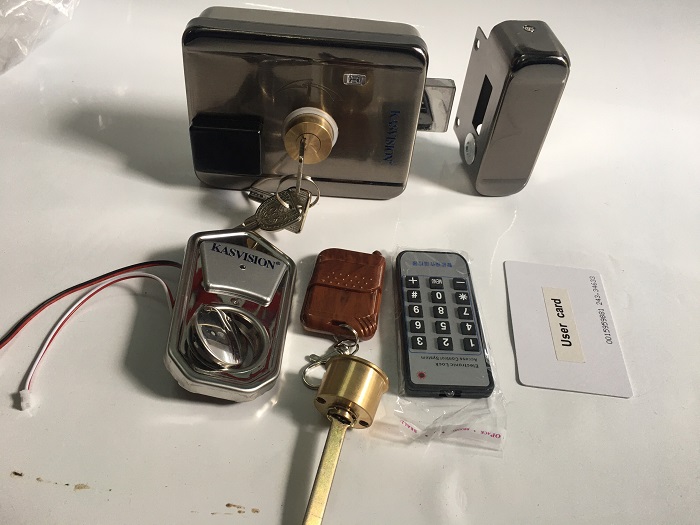 Khóa cửa cổng điện tử thông minh SMART REM01, thẻ từ, remote, chìa cơ