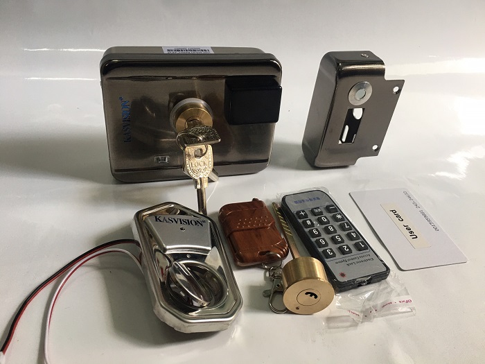 Khóa cửa cổng điện tử thông minh SMART REM01, thẻ từ, remote, chìa cơ